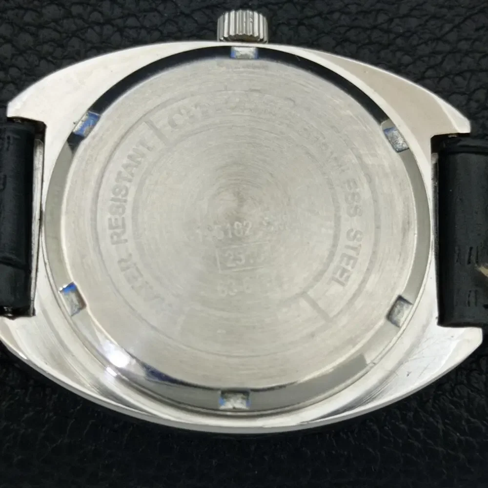 Vintage 1978 Citizen Manual Mens Silver Watch W/date & Gold accents